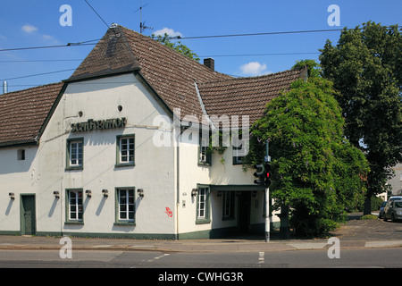 Schuetenhof Mit Laubengang in Krefeld-Bockum, Niederrhein, Nordrhein-Westfalen Stockfoto