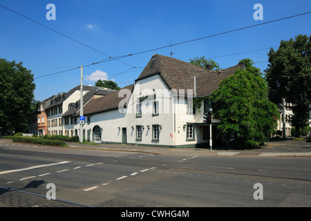 Schuetenhof Mit Laubengang in Krefeld-Bockum, Niederrhein, Nordrhein-Westfalen Stockfoto