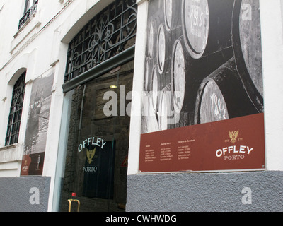 Eingang zum Offley Port Wine Cellars Porto Portugal Stockfoto