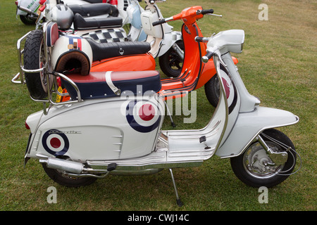 Klassischen Lambretta Roller zu den internationalen Scooter Rally Isle Of Wight, England UK Stockfoto