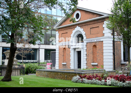 St Botolph Kirchgemeindehaus, City of London, England Stockfoto