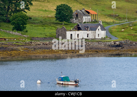 Ruinen eines Hauses in der Nähe von Talisker auf der Isle Of Skye, Schottland, UK Stockfoto