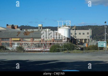 Zellstoff- und Papierfabrik in Burnie, Tasmanien Stockfoto