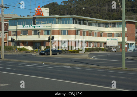 Zellstoff- und Papierfabrik in Burnie, Tasmanien Stockfoto