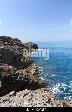 Punta Chiappa im Naturpark Portofino, Ligurien, Italien Stockfoto