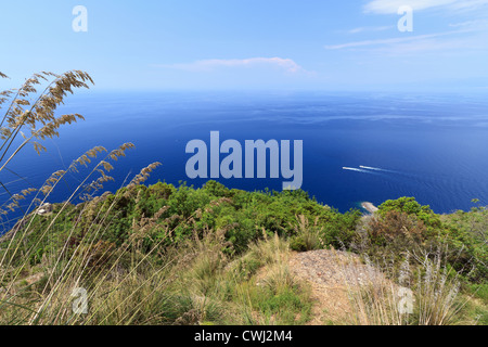 Luftbild vom Naturpark Portofino, Ligura, Italien Stockfoto