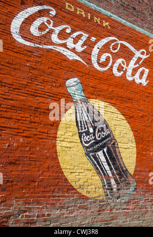 Vintage Coca-Cola-Wandmalerei Stockfoto