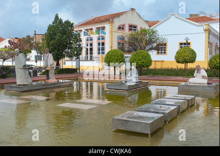 Al Mouhatamid Ibn Abbad Plaza, Silves, Algarve, Portugal Stockfoto