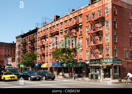 East Village 1, Avenue E 3, Straße New York City, Manhattan Stockfoto