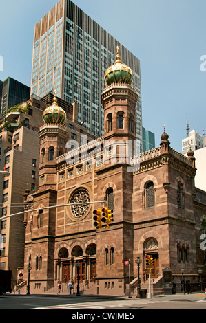 Central Synagogue 652 Lexington Avenue Mid Town Manhattan, New York City , American, Vereinigte Staaten von Amerika, USA Stockfoto