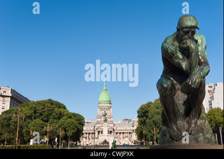 Der Denker, Skulptur von Auguste Rodin, Buenos Aires, Argentinien Stockfoto