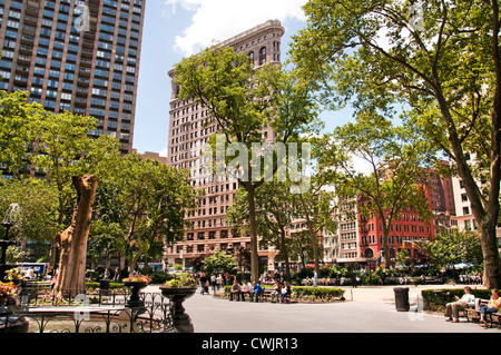 Madison Square Park Manhattan New York Stadtteil Flatiron Building Stockfoto