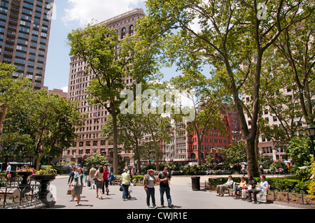 Madison Square Park Manhattan New York Stadtteil Flatiron Building Stockfoto