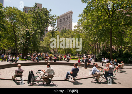 Madison Square Park Manhattan New York Stadtteil Flatiron Building Stockfoto