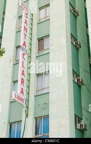 Historischen Hotel Santa Clara mit Kugeln Löcher von Revolution, Santa Clara, Kuba. Stockfoto