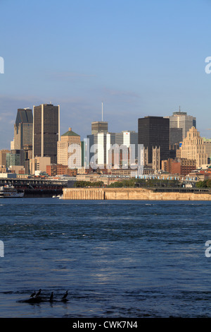 Kanada, Quebec, Montreal, Skyline, St.-Lorenz-Strom, Stockfoto