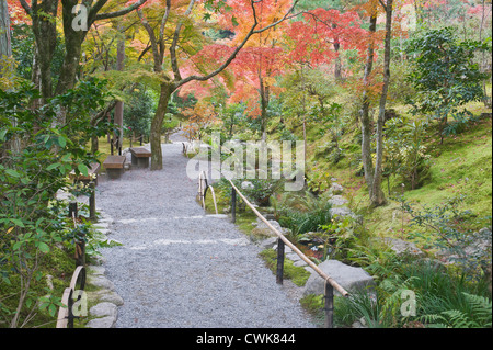 Japan, Kyoto, Arashiyama, Sagano Tenryuji Tempelgarten Stockfoto