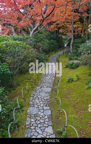 Japan, Kyoto, Arashiyama, Sagano Okochi Sanso Villa Garten Stockfoto