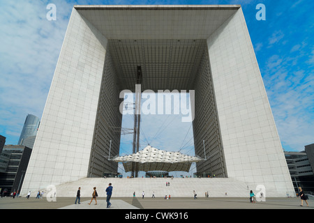 La Grande Arche von Johann Otto von Spreckelsen entworfen und Erik Reitzel, La Défense, Paris Stockfoto