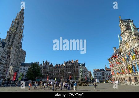 Grote Markt, Antwerpen, Belgien Stockfoto