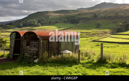 Outhgill Bauernhof Landschaft in der Nähe von Mallerstang Tal in Kirkby Stephen, East Cumbria, UK Stockfoto