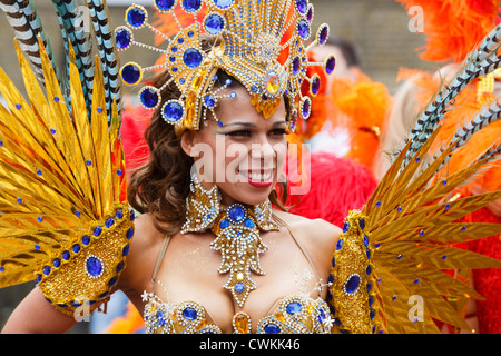 Paraiso Schule von Samba in Notting Hill Carnival Stockfoto