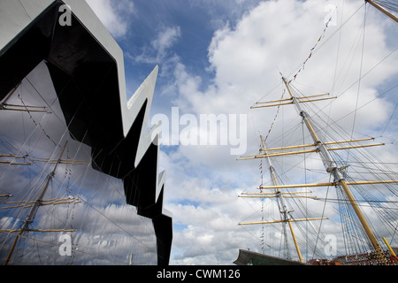 Das Riverside Museum, Glasgow. Von der irakischen Architektin Zaha Hadid entworfen. Stockfoto