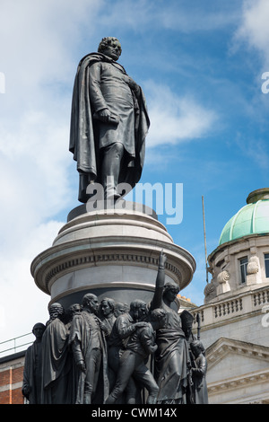 O' Connell-Denkmal des Bildhauers John Henry Foley in Dublin Irland. Stockfoto