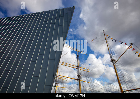 Das Riverside Museum, Glasgow. Von der irakischen Architektin Zaha Hadid entworfen. Stockfoto