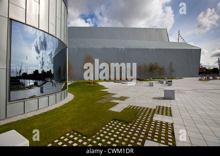 Das Riverside Museum, Glasgow. Von der irakischen Architektin Zaha Hadid entworfen. Stockfoto