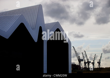 Das Riverside Museum, Glasgow. Von der irakischen Architektin Zaha Hadid entworfen. Stockfoto