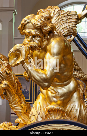 England, Surrey, London, Buckingham Palace, die Royal Mews, den großen Britannia-Trainer, Coach Detail Stockfoto