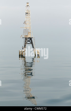 Tortosa Leuchtturm, gegenüber der Mündung des Flusses Ebro, Delta de Ebre, Katalonien, Spanien Stockfoto