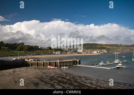 Lyme Regis angesehen von The Cobb, Dorset, Großbritannien Stockfoto