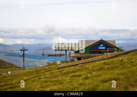 Gondel-Bergstation auf Aonach Mor in der Nähe von Fort William in Schottland Stockfoto