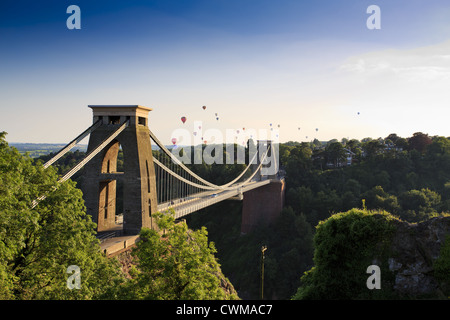 Clifton Suspension Bridge und Balloon Fiesta, Bristol, UK Stockfoto