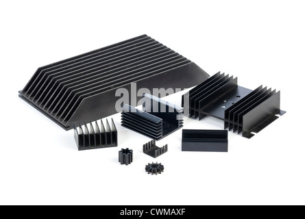 stranggepresstem Aluminium Kühlkörper Stockfoto