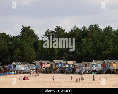 Strandhütten, Wells-Next-The-Sea, Norfolk, UK Stockfoto