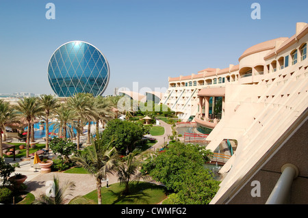 Das Luxushotel und Rundbau, Abu Dhabi, Vereinigte Arabische Emirate Stockfoto