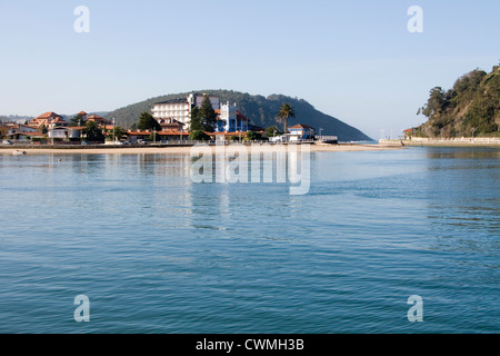 Sella Fluss Fischerdorf in Ribadesella, Asturien, Spanien Stockfoto