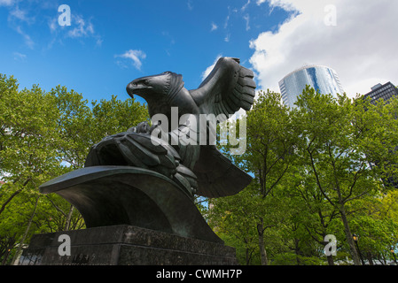 Denkmal für die Soldaten und Matrosen, Battery Park, New York State, New York City, USA verloren auf See im zweiten Weltkrieg Stockfoto