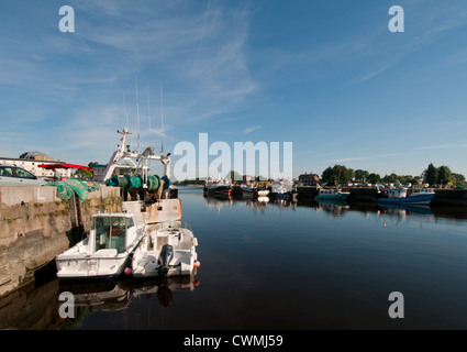 Honfleur Außenhafen ist reserviert für Fischerboote, Basse-Normandie, Frankreich. Stockfoto