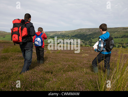 Redmire und oberhalb Moors, Reeth in North Yorkshire Dales, Richmondshire, UK Stockfoto