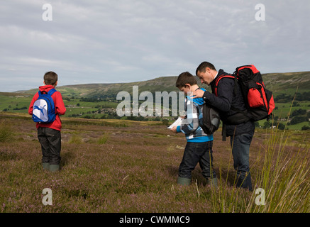 Redmire und oberhalb Moors, Reeth in North Yorkshire Dales, Richmondshire, UK Stockfoto