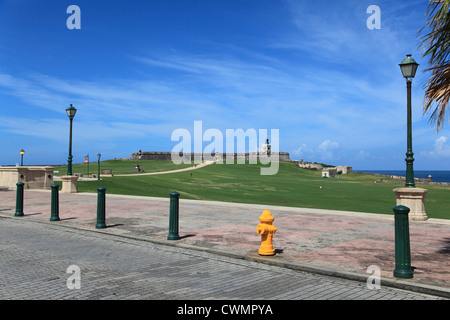 El Morro, Morro Castle, San Felipe, Fort, UNESCO Website, Old San Juan, San Juan, Puerto Rico, USA, Karibik Stockfoto