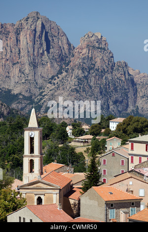 EVisa französischen Bergdorf in Korsika. Stockfoto