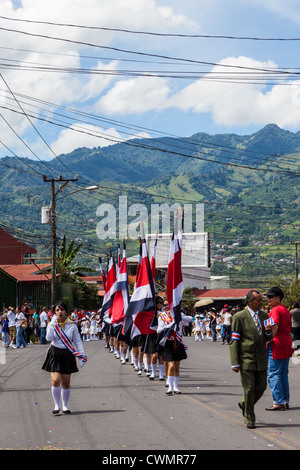 Independence Day-Parade in Costa Rica Stockfoto