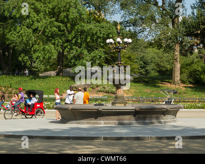 Brunnen, Cherry Hill, Central Park, New York Stockfoto