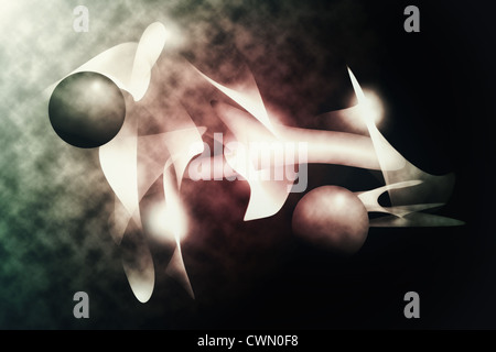 Eine einzigartige und moderne Stil abstrakten Hintergrund Illustration einer futuristischen Szene erinnert. Stockfoto