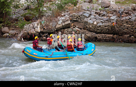 Rafting auf dem Fluss Stockfoto